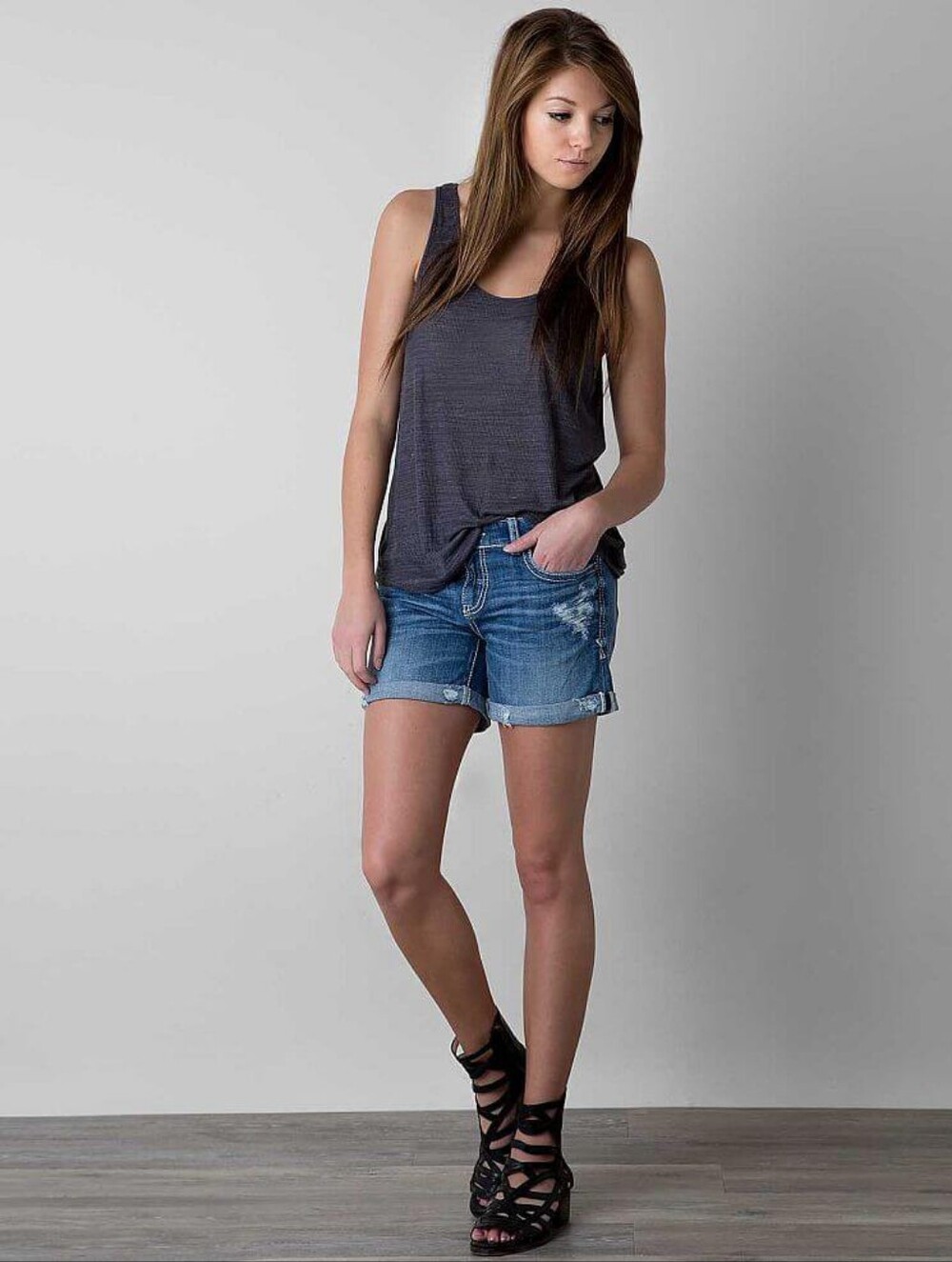 Buckle Black Fit No. 256 Boyfriend Stretch Short Size 27